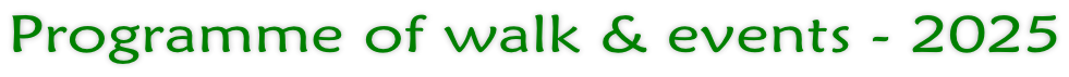 Programme of walk & events - 2025